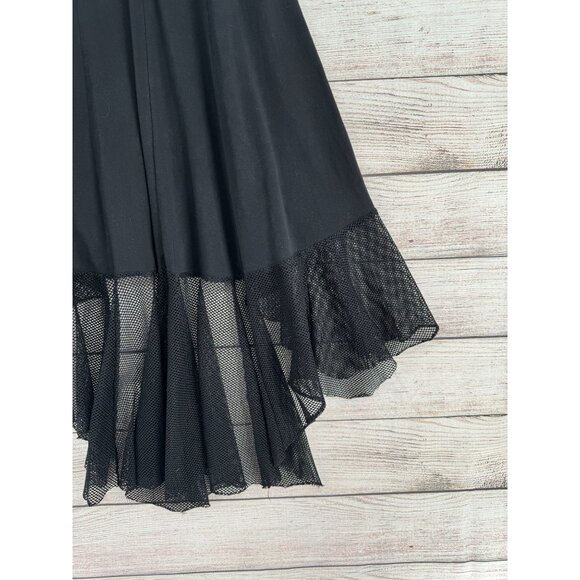 Tripp NYC Daang Goodman Fit and Flare Goth Fishnet Dress Women's Small Black - Picture 13 of 13